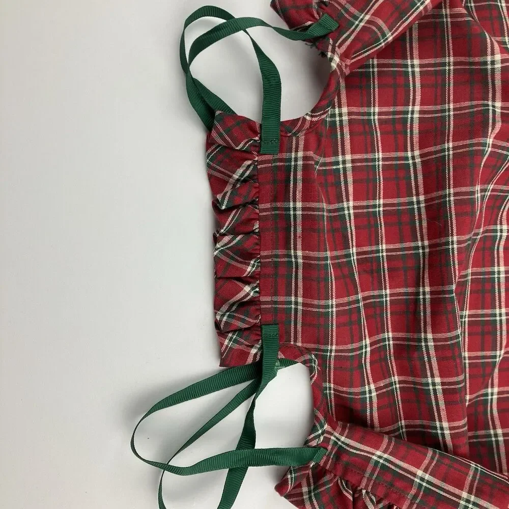 Longaberger Plaid Tidings Gathering Basket Liner | 16x9x6